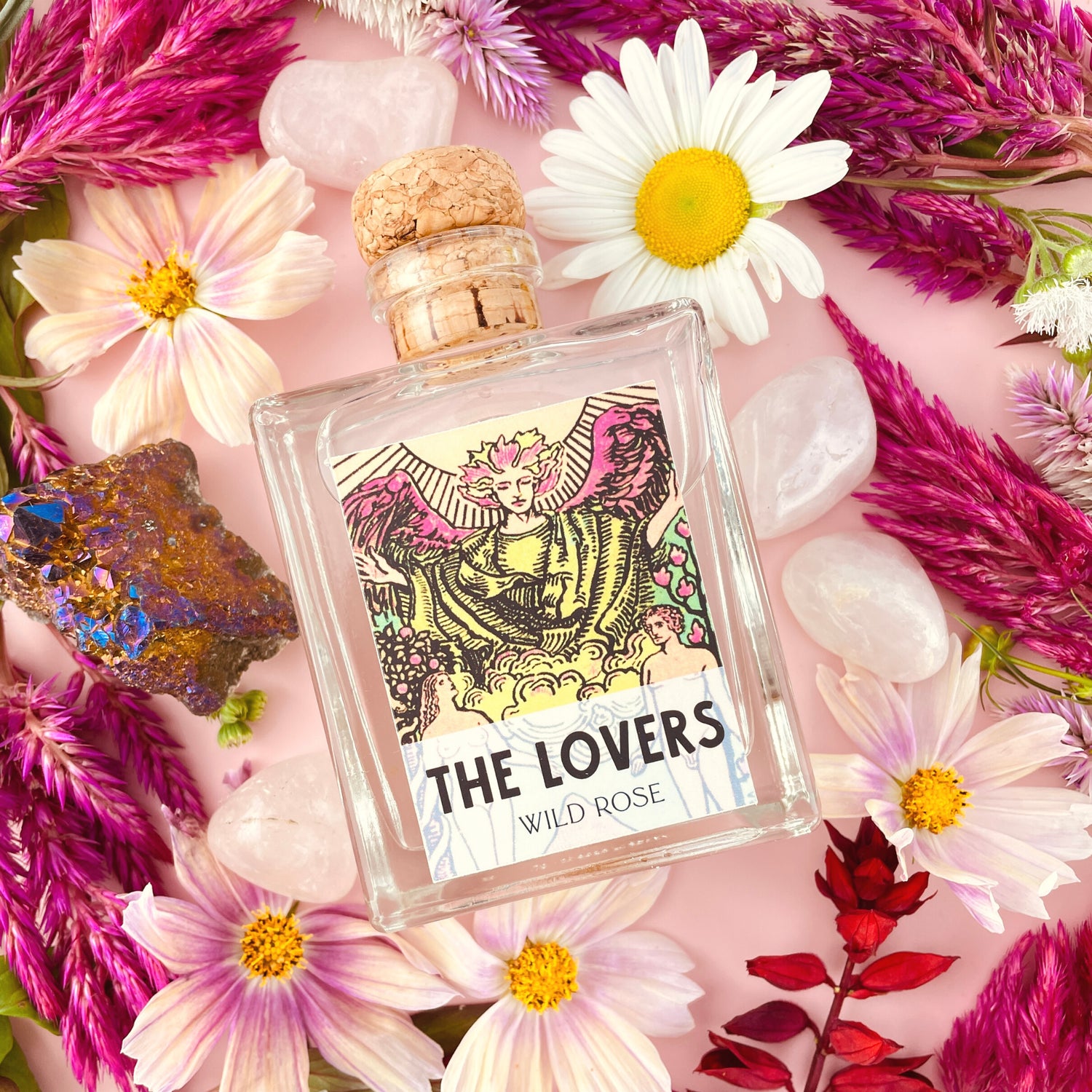 Tarot Essential Oil Reed Diffuser -The  Lovers - Moon Room Shop and Wellness