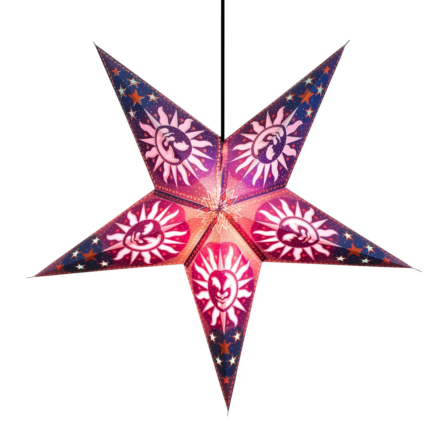 Om Paper Star Lantern -Purple Heaven - Moon Room Shop and Wellness