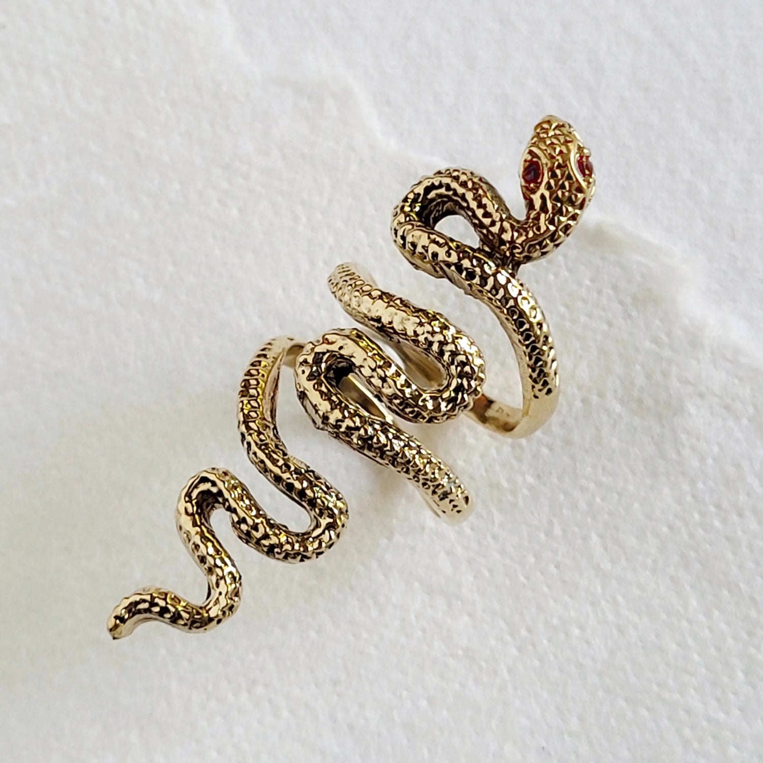 Brass Snake Ring Adjustable - Moon Room Shop and Wellness