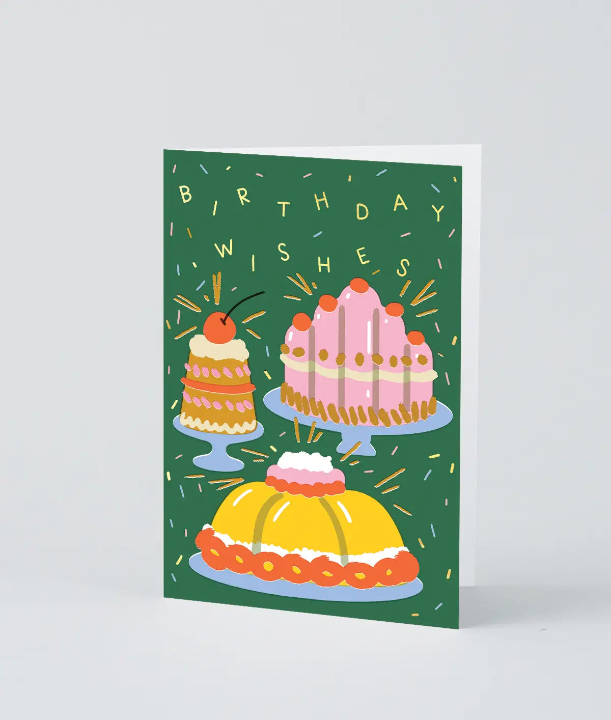 Birthday Wishes Cake- Foiled Card - Moon Room Shop and Wellness
