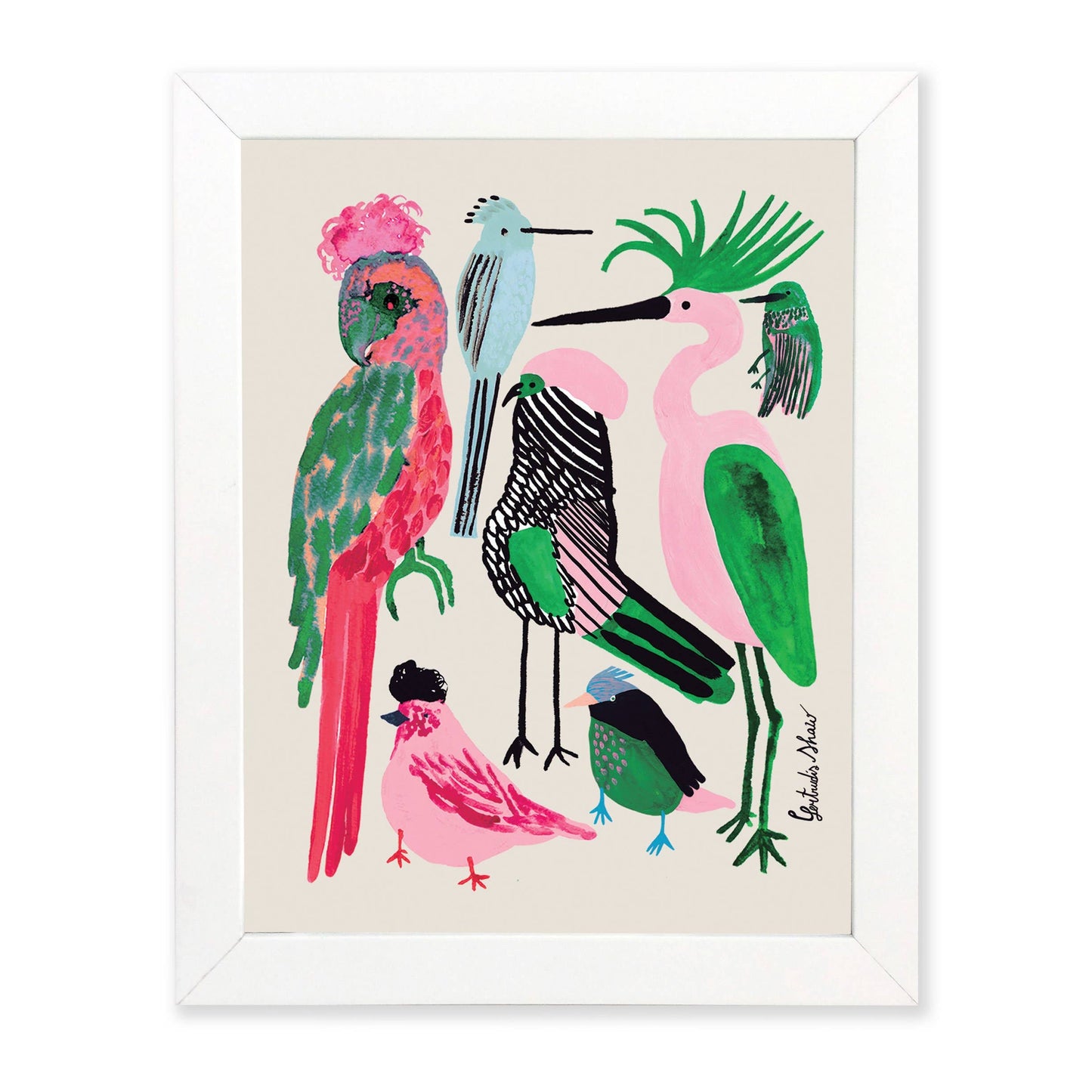 8x10 Exotic Birds Print - Moon Room Shop and Wellness