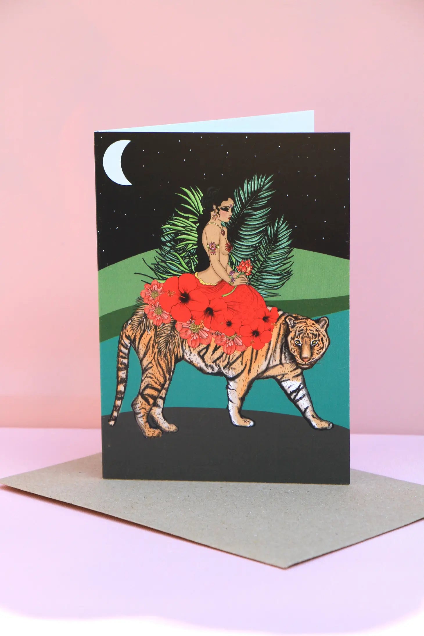Durga on Tiger Card - Moon Room Shop and Wellness