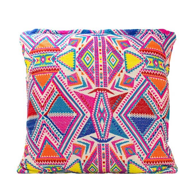 Pink Geometric Pattern Cushion Cover 18 " - Moon Room Shop and Wellness