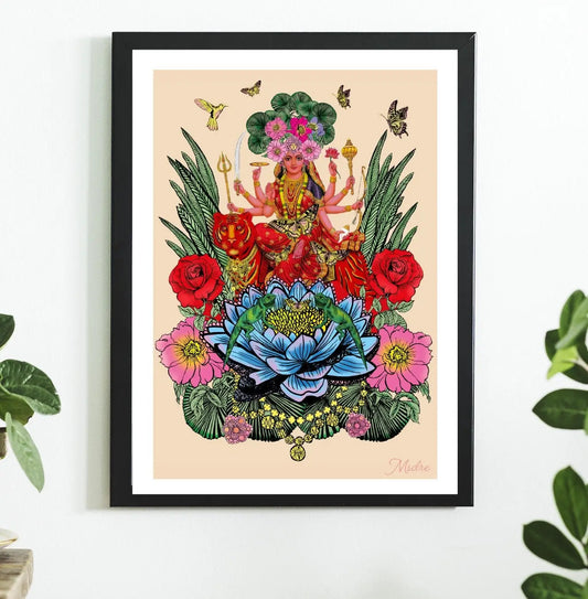 Durga Hindu Goddess Print - Moon Room Shop and Wellness