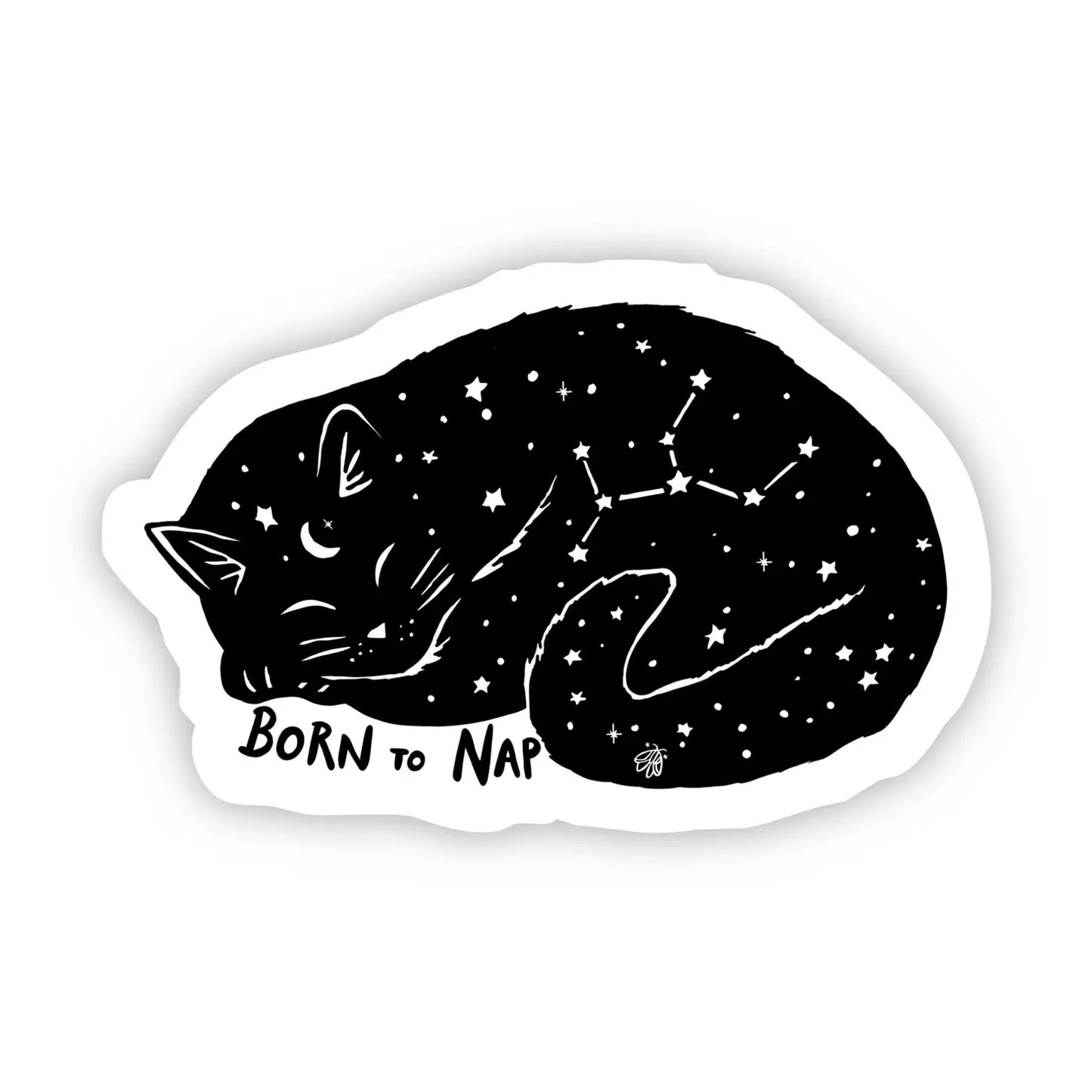 Born to Nap Cat Star Sticker - Moon Room Shop and Wellness