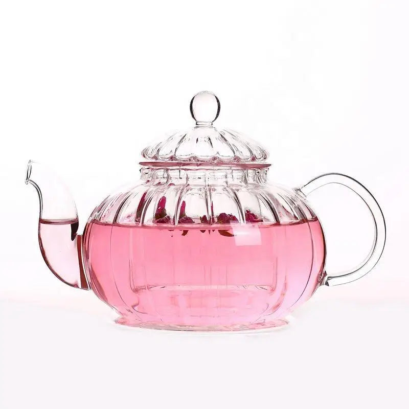 Glass Teapot w/ Infuser & Lid - Moon Room Shop and Wellness