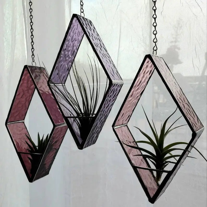 Stained Glass Air Plant Hanger - Moon Room Shop and Wellness
