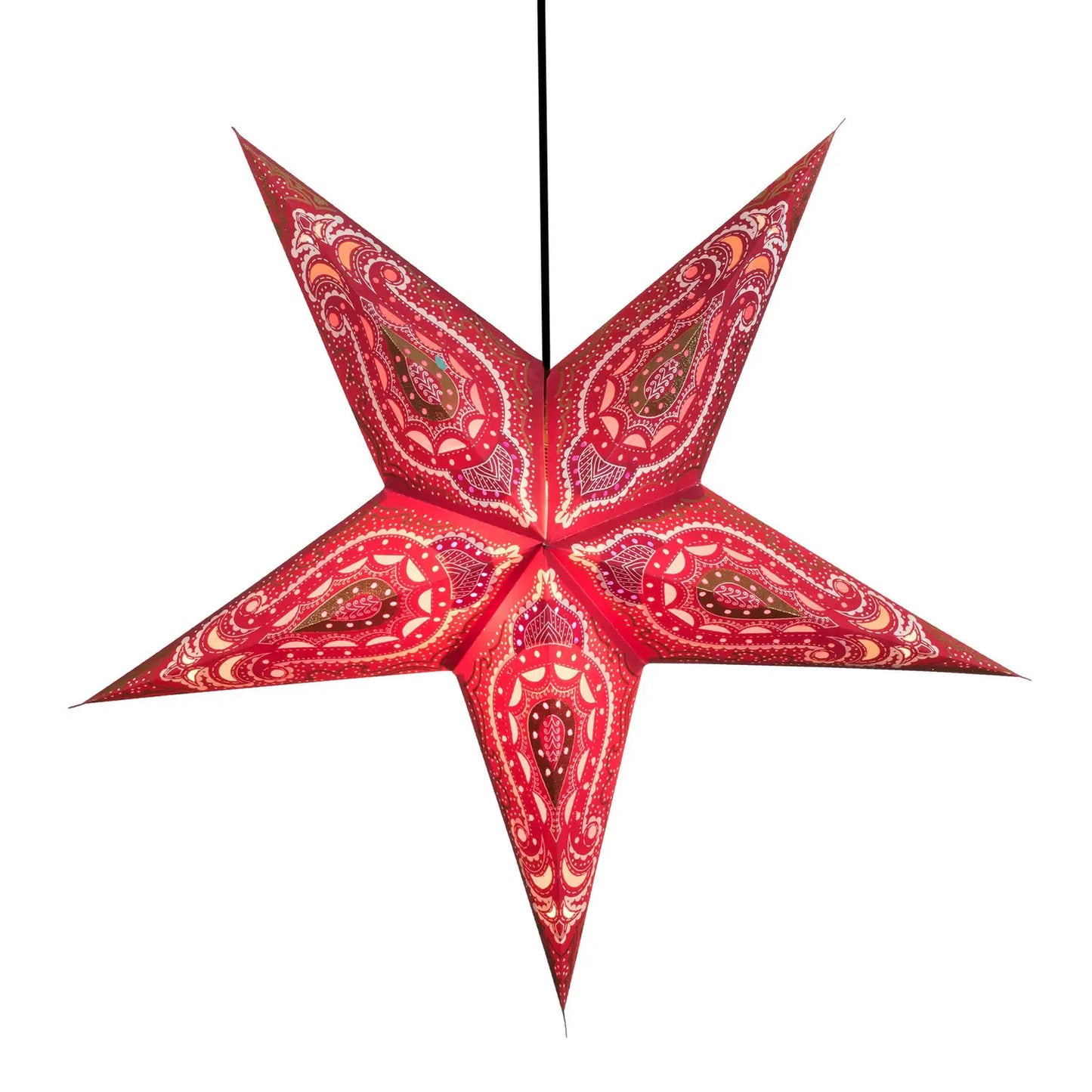 Om Paper Star Lantern -Coral - Moon Room Shop and Wellness