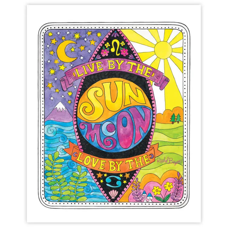 Live By the Sun Art Print 8x10 - Moon Room Shop and Wellness