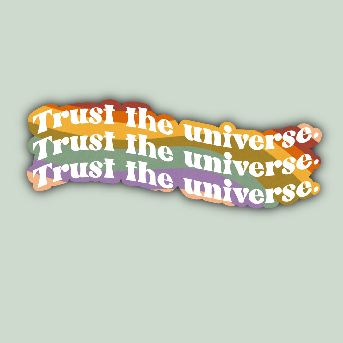 Trust The Universe Retro Stickers - Moon Room Shop and Wellness