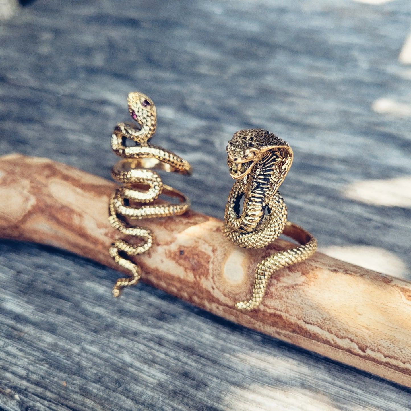 Brass Snake Ring Adjustable - Moon Room Shop and Wellness