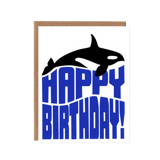 Happy Birthday Orca By Orange Twist- Made In Seattle - Moon Room Shop and Wellness