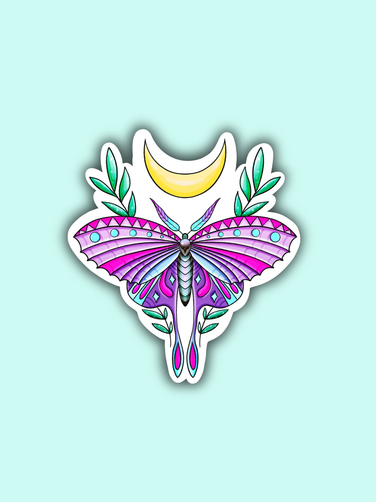 Moon Butterfly Sticker - Moon Room Shop and Wellness