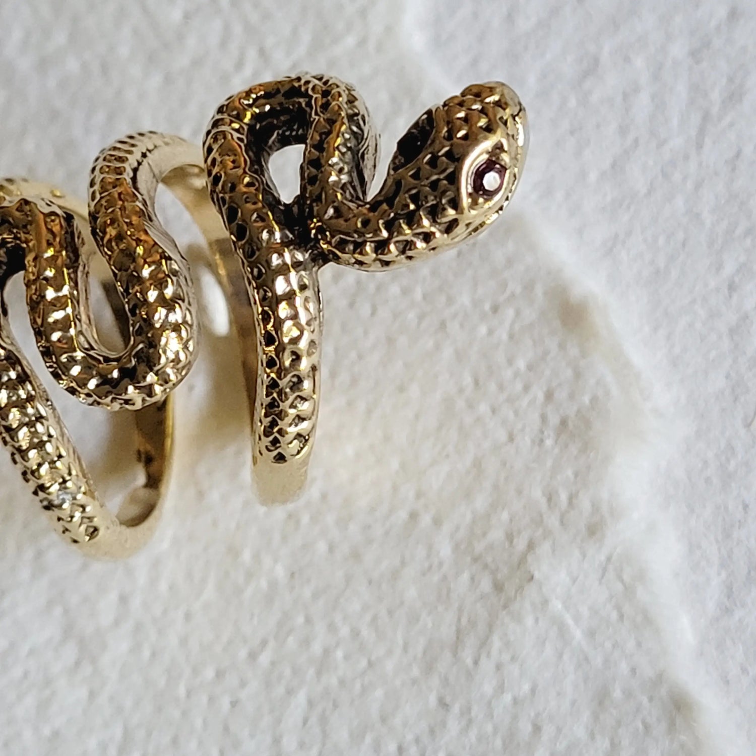 Brass Snake Ring Adjustable - Moon Room Shop and Wellness