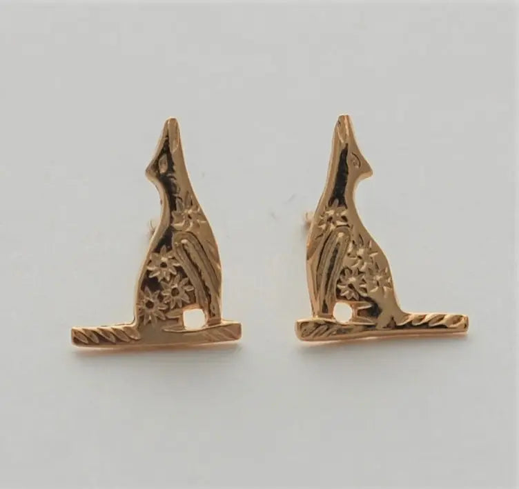 Desert Wolf/ Coyote Stud Earrings - Moon Room Shop and Wellness