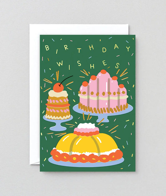 Birthday Wishes Cake- Foiled Card - Moon Room Shop and Wellness