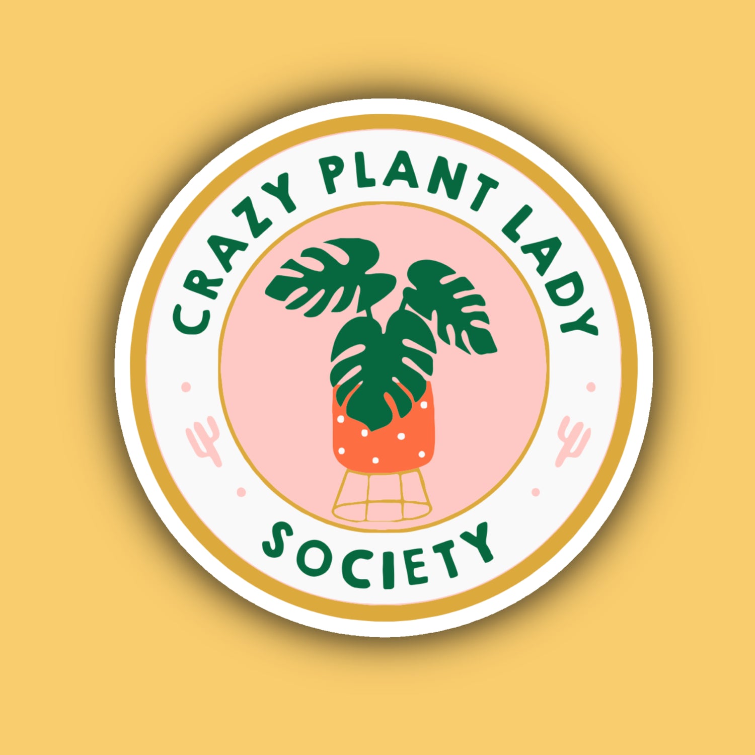 Crazy Plant Lady Society  Sticker - Moon Room Shop and Wellness