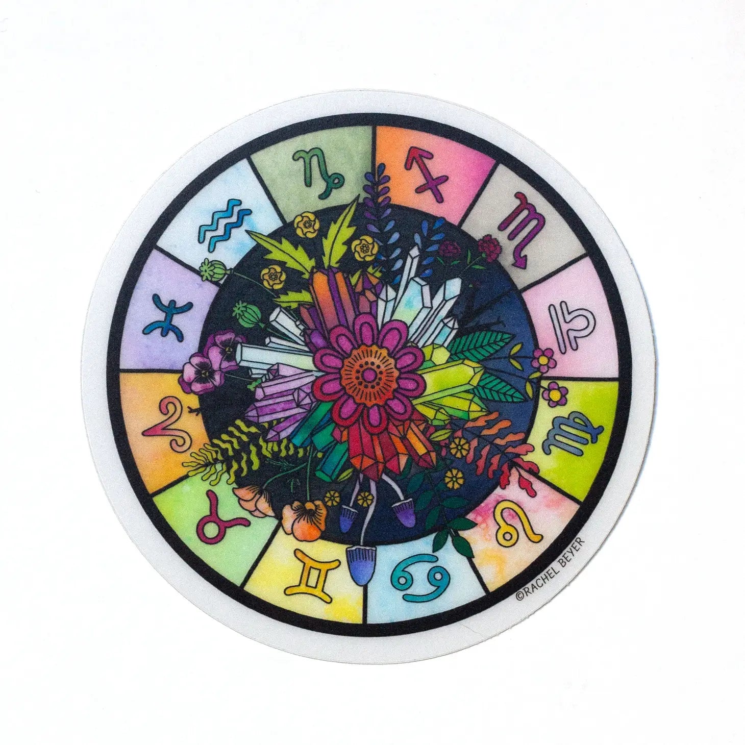Astrology Wheel Sticker - Moon Room Shop and Wellness