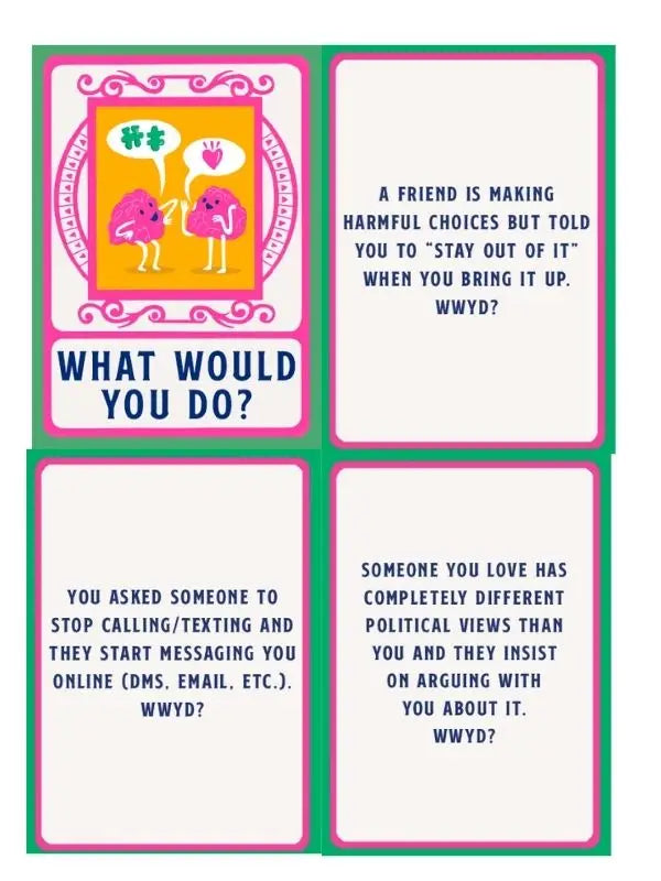 Boundaries Conversation Deck- What Would You Do? - Moon Room Shop and Wellness