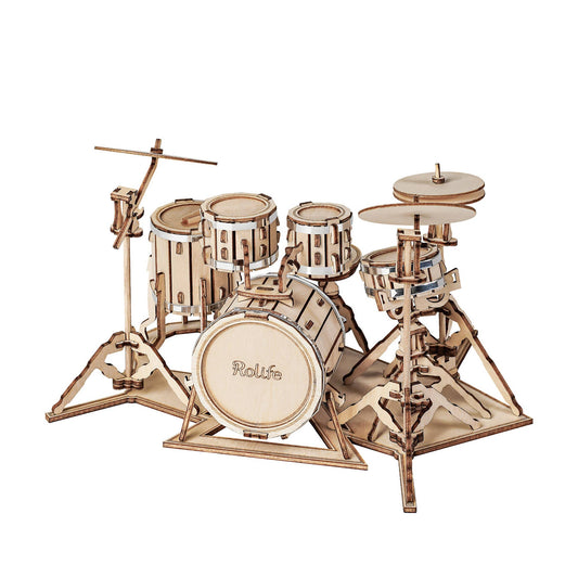 3D Wooden Puzzle- Drum Kit - Moon Room Shop and Wellness