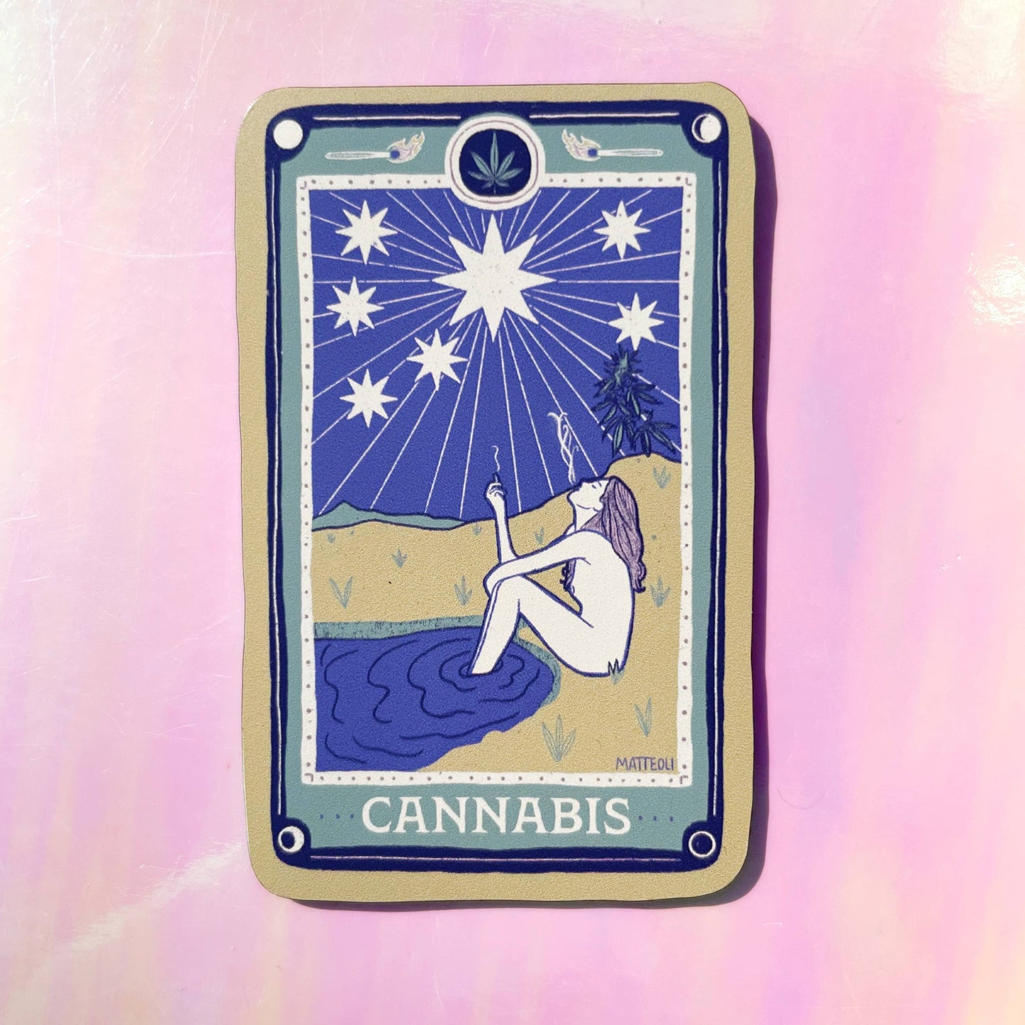 Cannabis Tarot Magnet - Moon Room Shop and Wellness