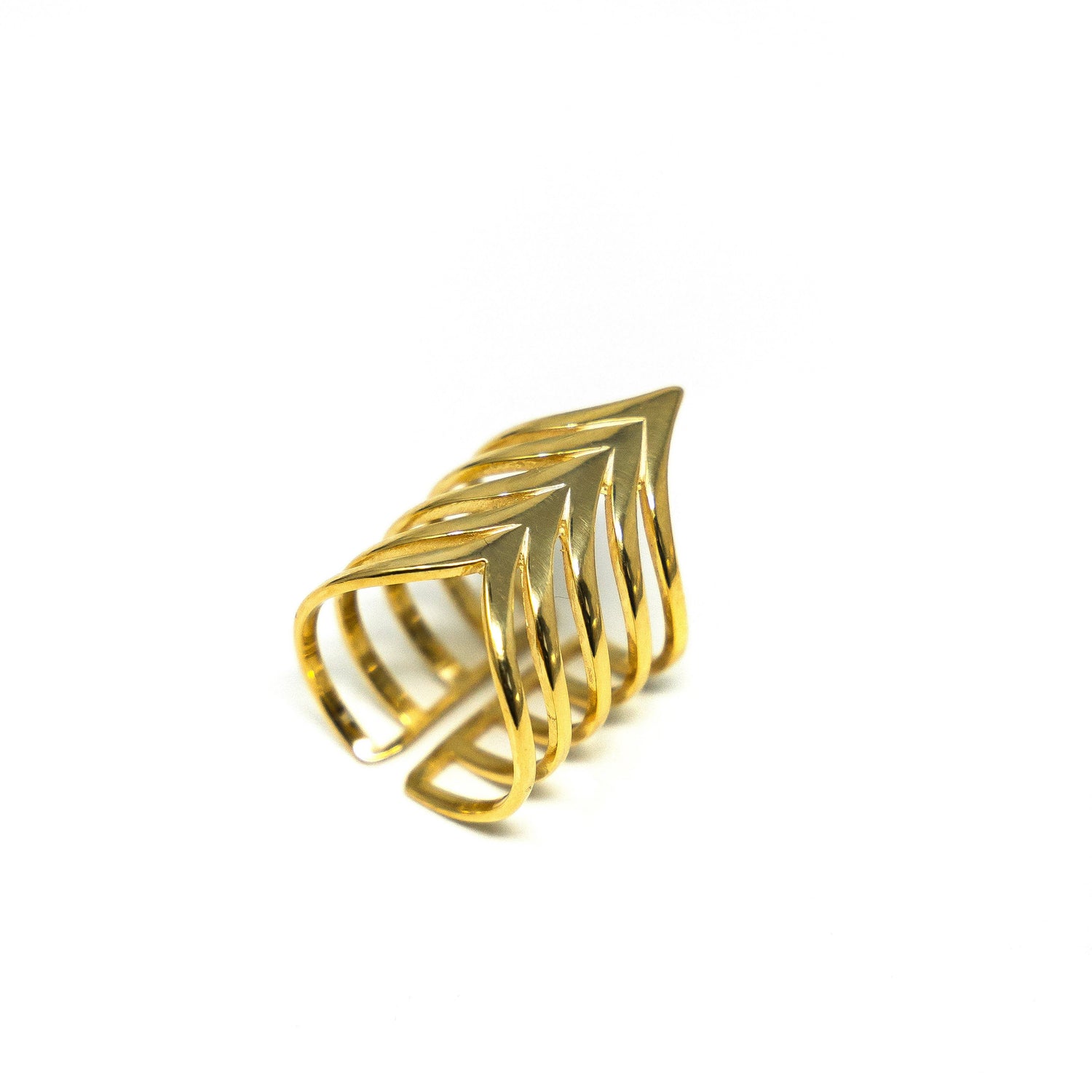 Statement Pointed Chevron Ring - Moon Room Shop and Wellness