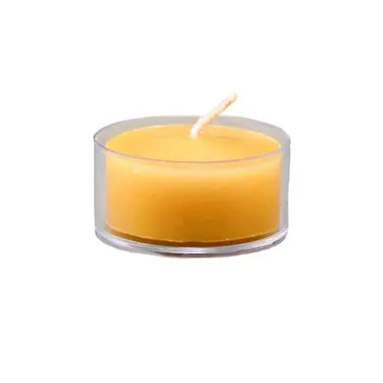 Natural Beeswax Tealight Candles- Clear Cup - Moon Room Shop and Wellness