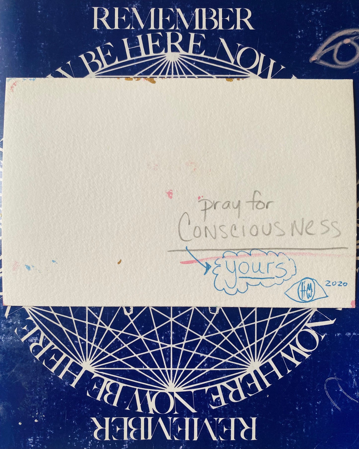 Pray for Consciousness- Original 4x6 - Moon Room Shop and Wellness