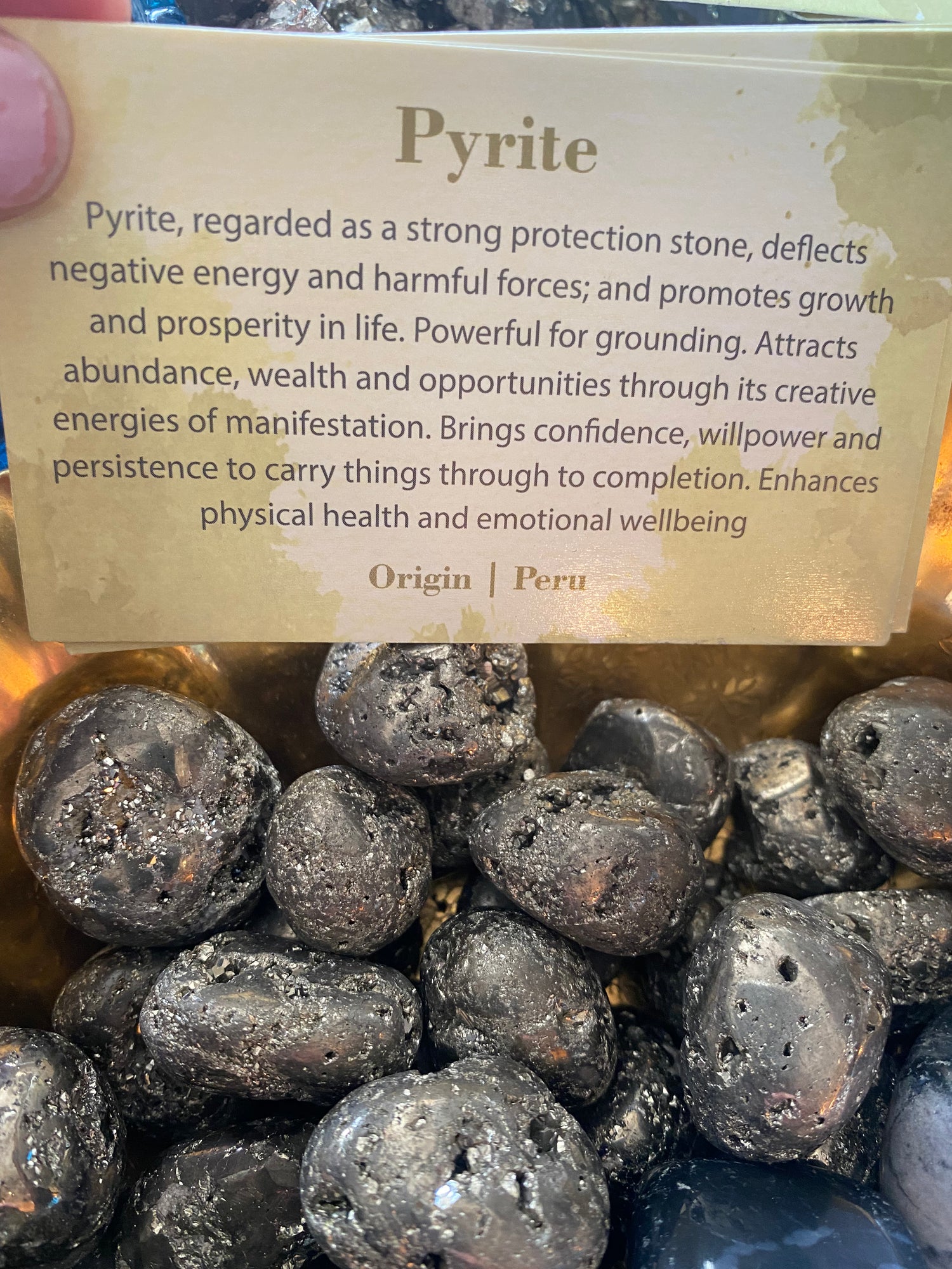 Pyrite Tumbled - Moon Room Shop and Wellness