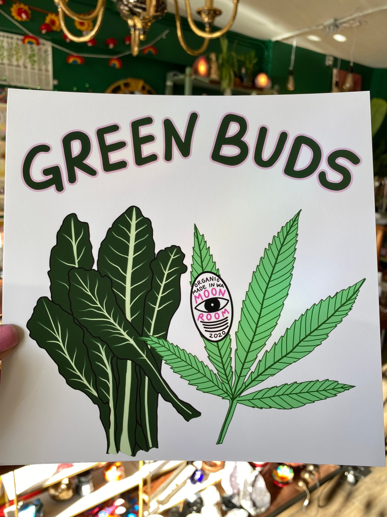 Green Buds - 8x8 Print - Moon Room Shop and Wellness