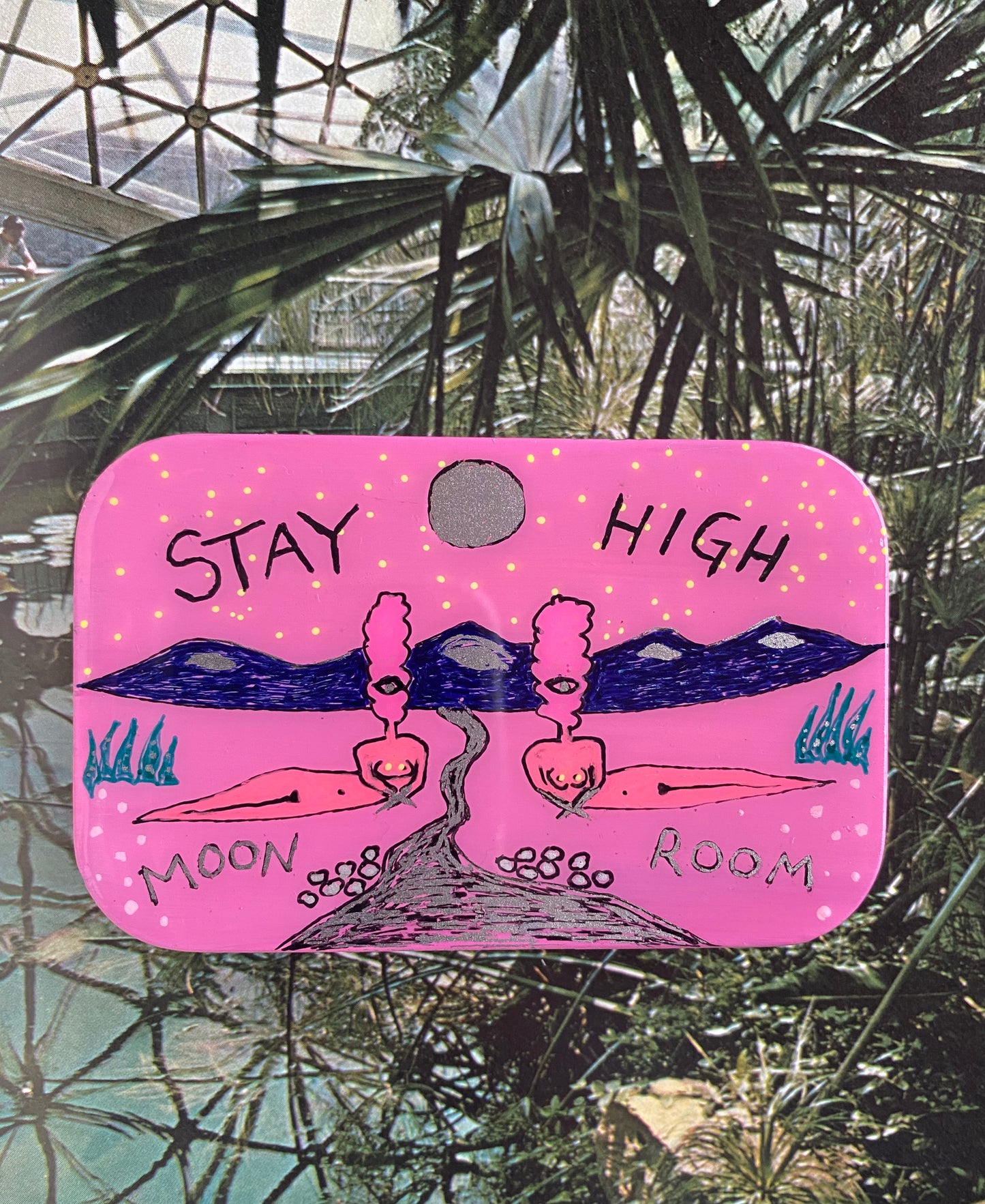 STAY HIGH… Hand Painted Stash Can/Wallet - Moon Room Shop and Wellness