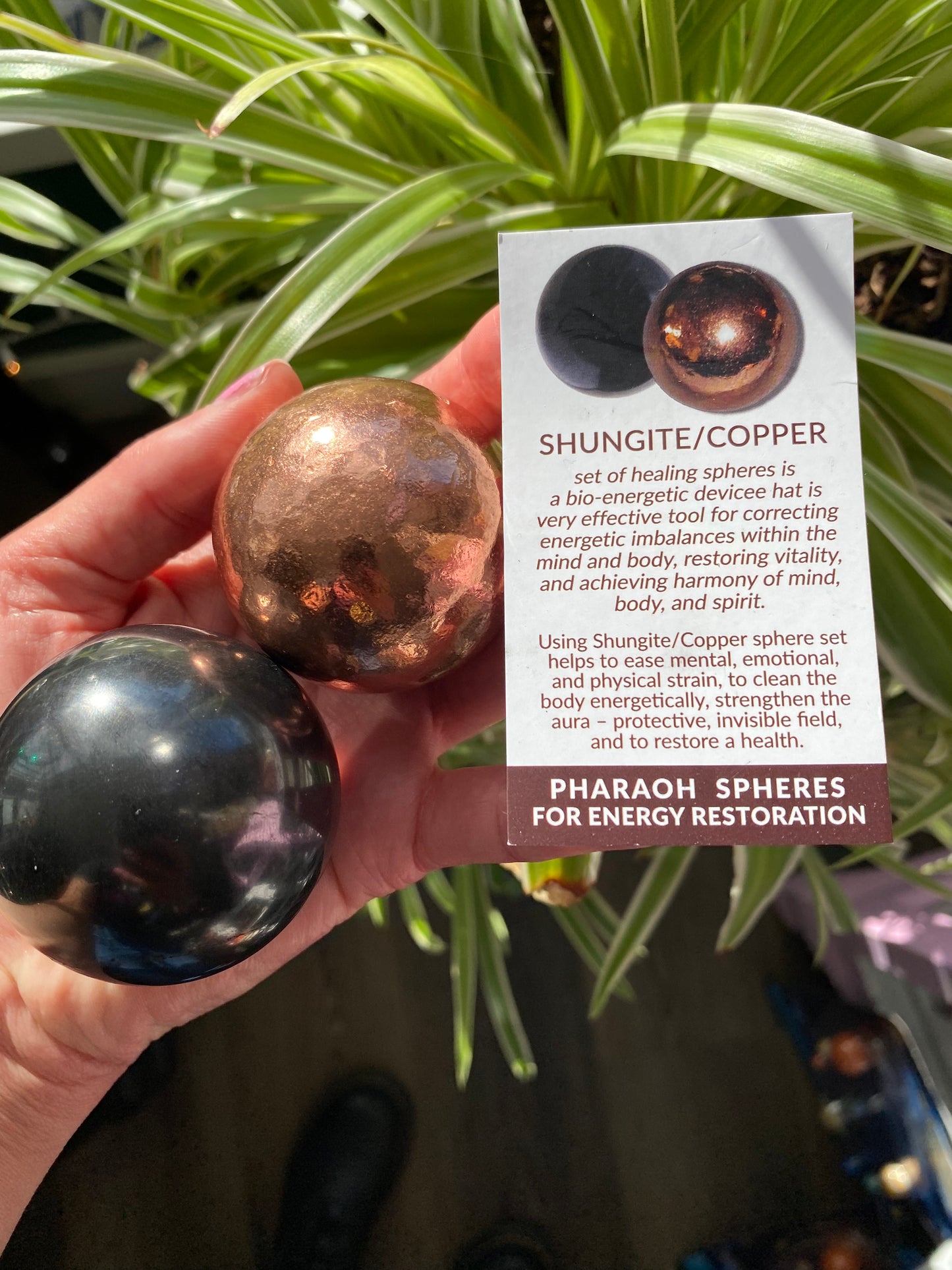 Copper & Shungite Spheres Set - Moon Room Shop and Wellness