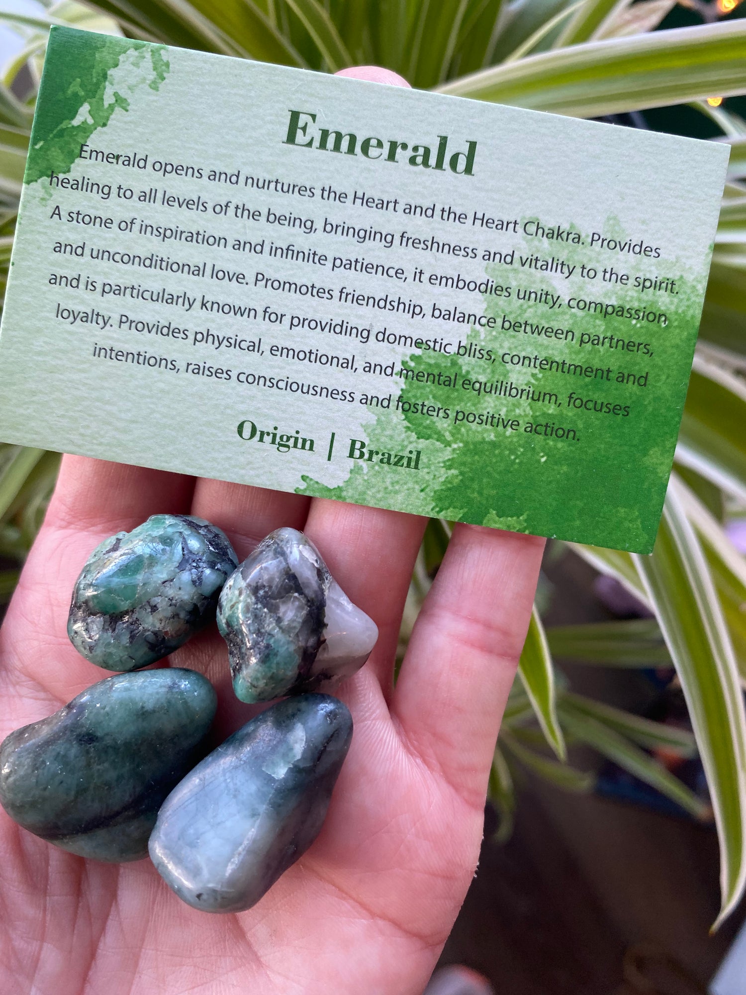 Tumbled Green Emerald - Moon Room Shop and Wellness
