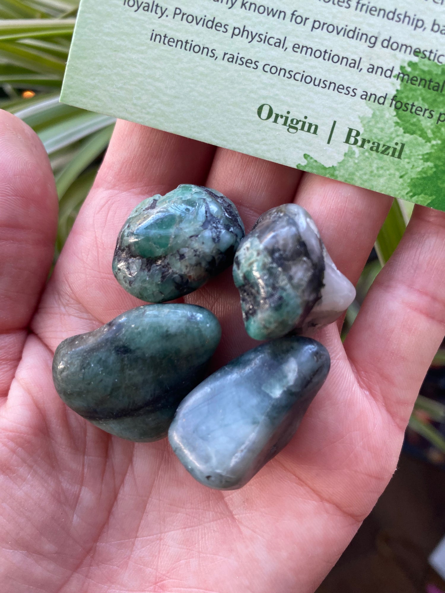 Tumbled Green Emerald - Moon Room Shop and Wellness