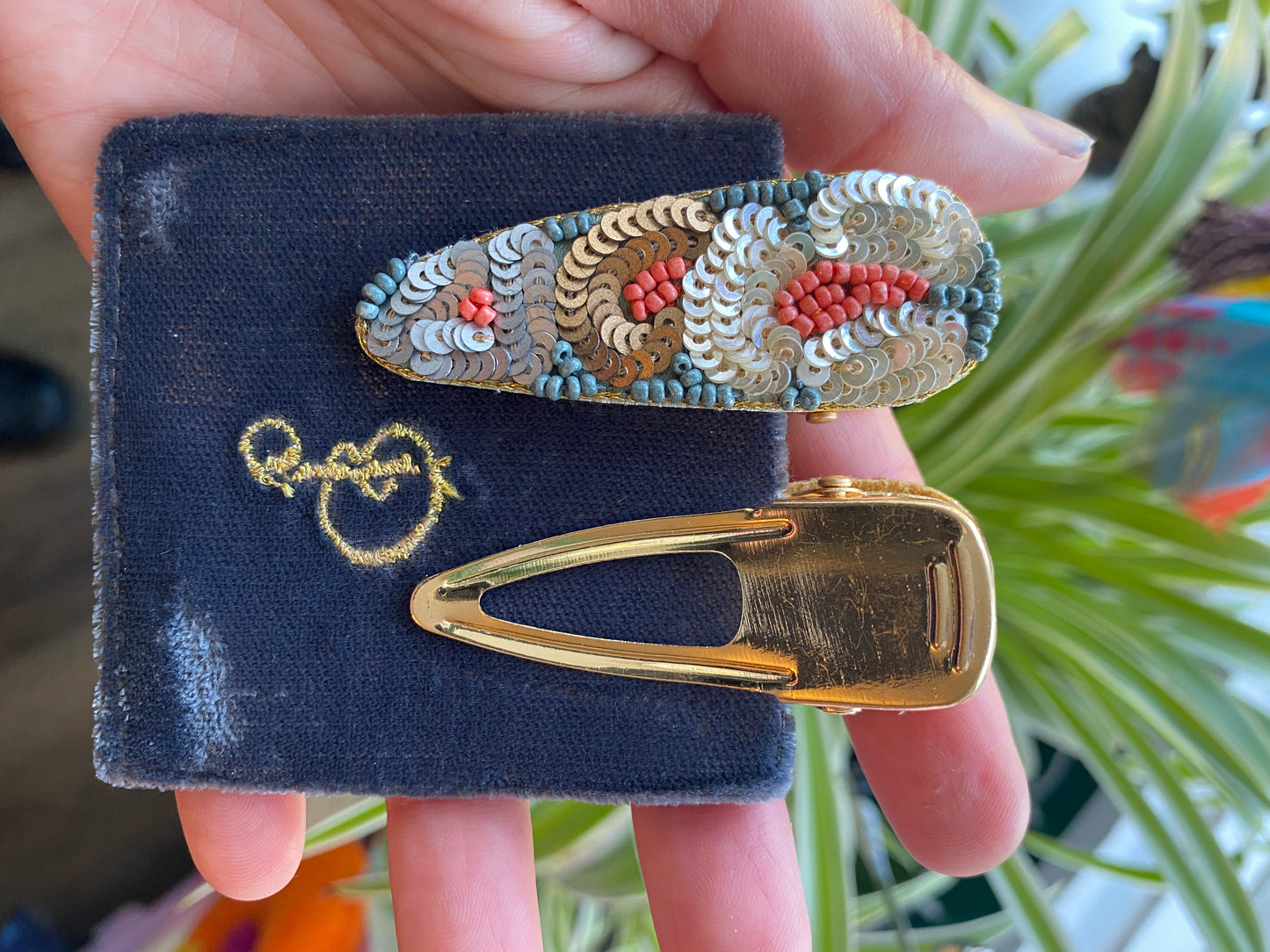 Jeweled Leopard Hair Clips - Moon Room Shop and Wellness