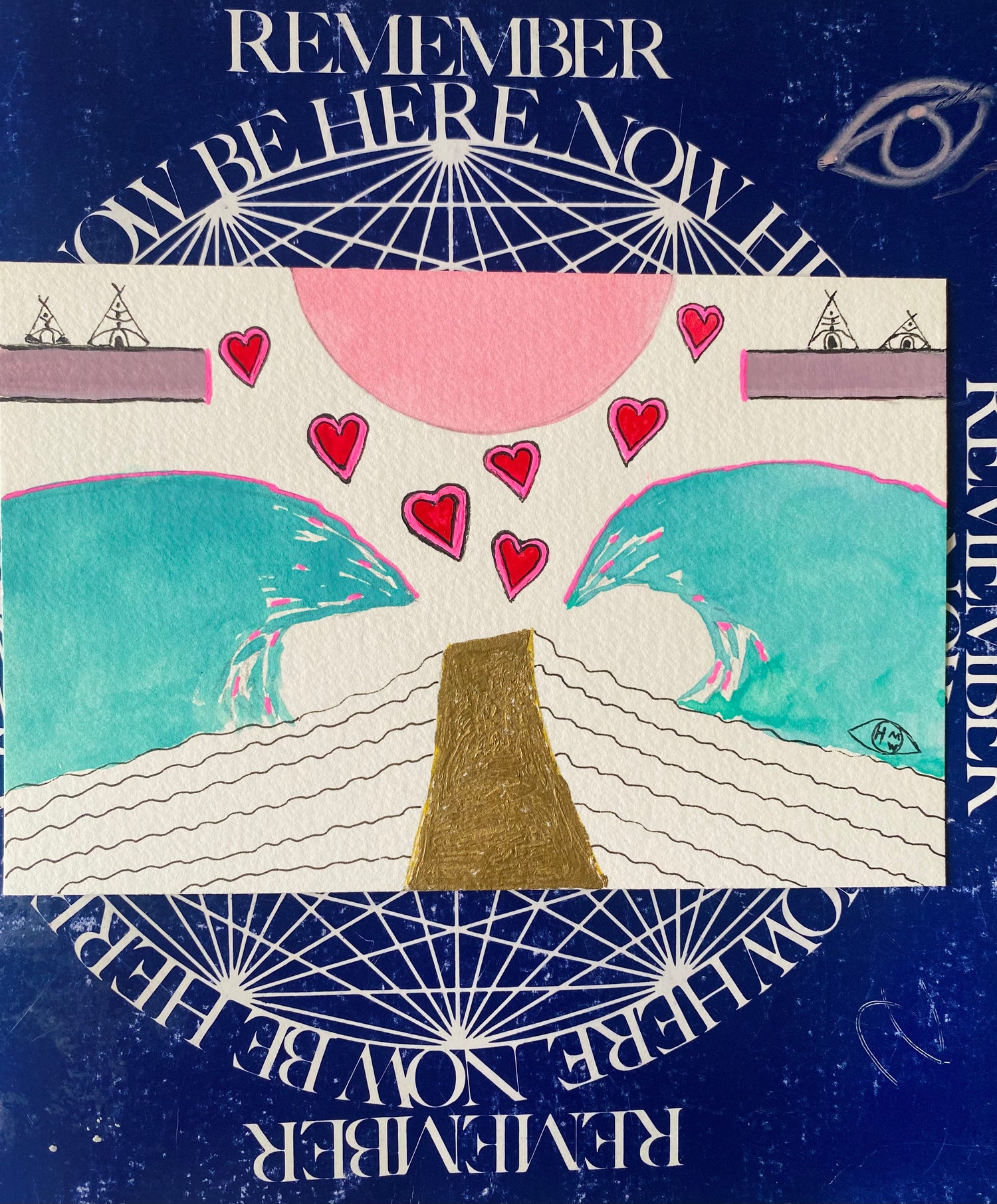 Sky Family- Original 4x6 - Moon Room Shop and Wellness