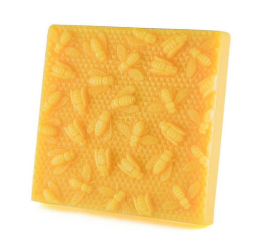 Beeswax Block 1lb- Bees on Honeycomb - Moon Room Shop and Wellness