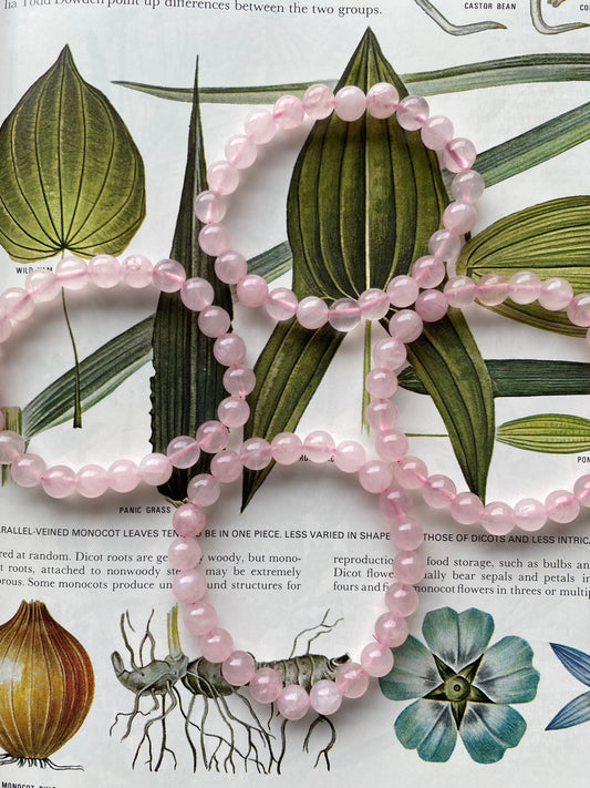 Rose Quartz Stretch Bracelet - Moon Room Shop and Wellness