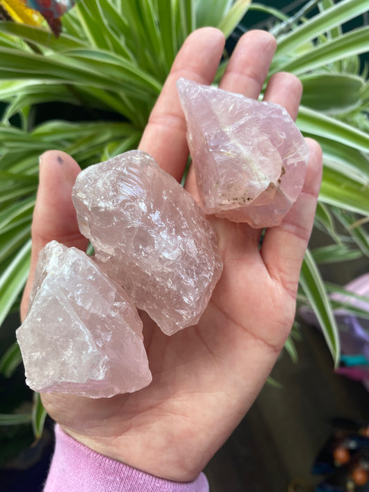 Rose Quartz Chunks Small- Ethically Sourced - Moon Room Shop and Wellness