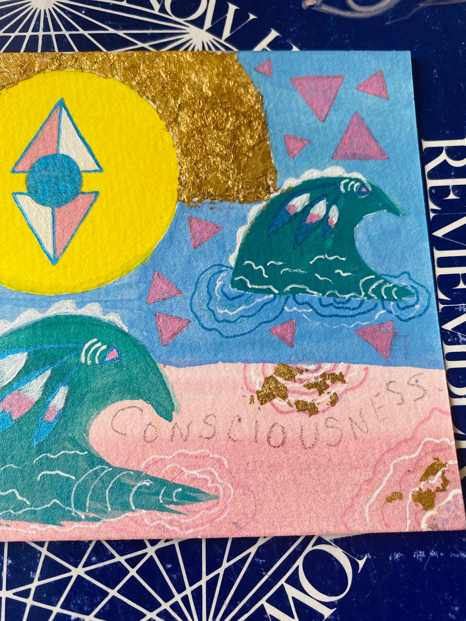 Pray for Consciousness- Original 4x6 - Moon Room Shop and Wellness