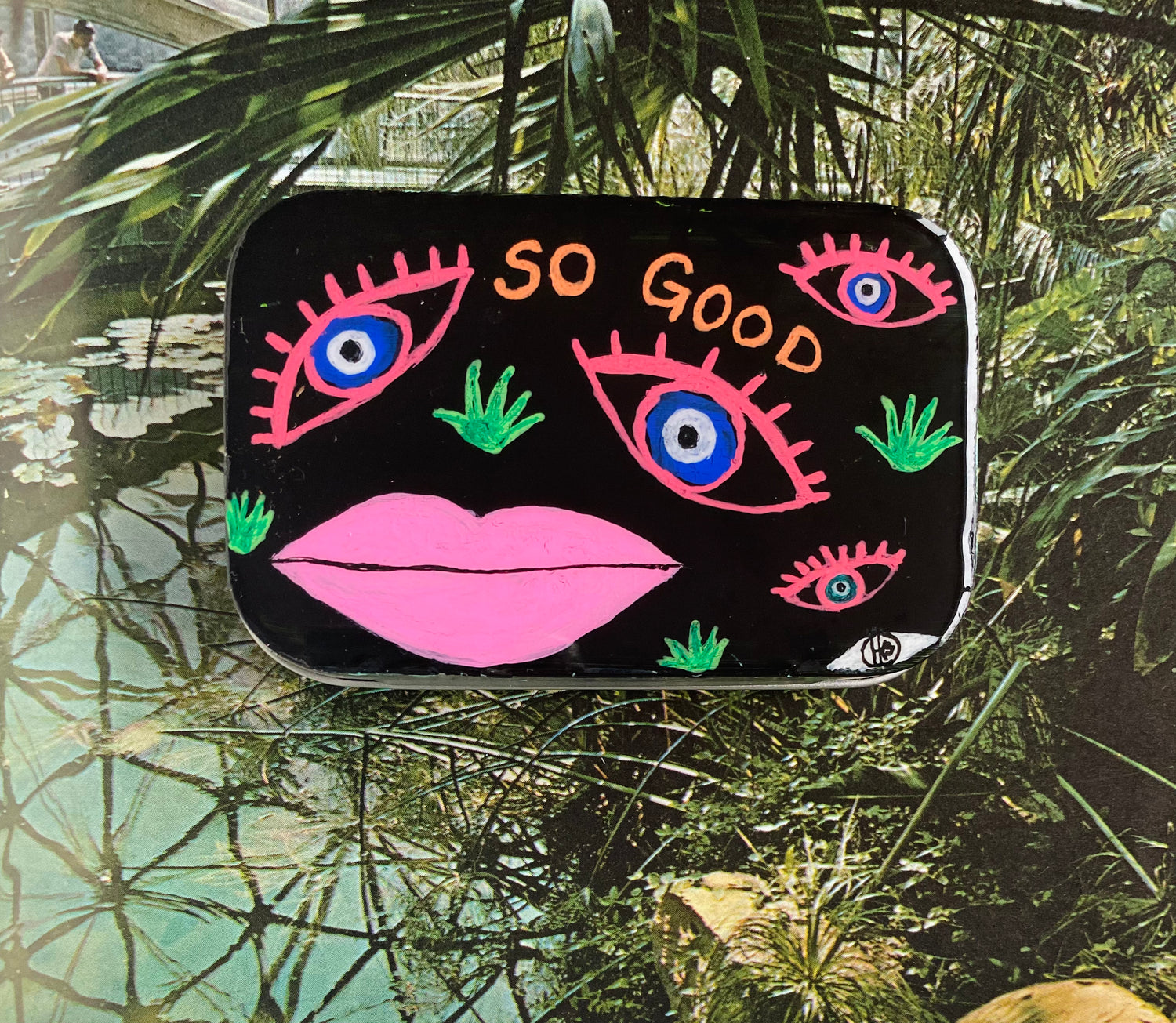 So Good..Hand Painted Stash Can/Wallet - Moon Room Shop and Wellness