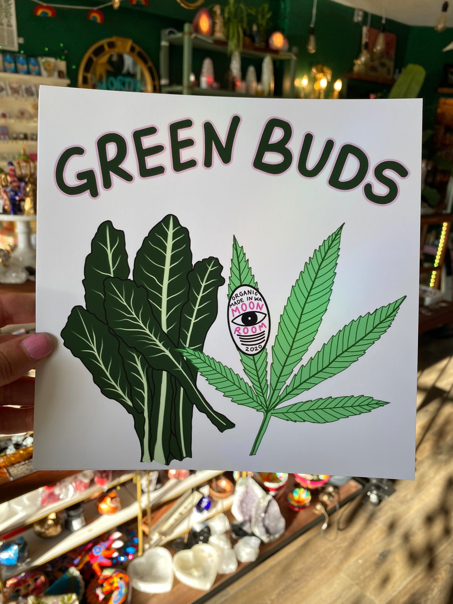 Green Buds - 8x8 Print - Moon Room Shop and Wellness